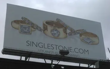 13. example billboard for jewelry in Southern California for single stone